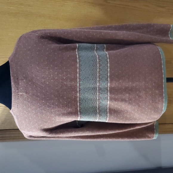 Woolrich alpine rust red green button up cardigan - Picture 4 of 6